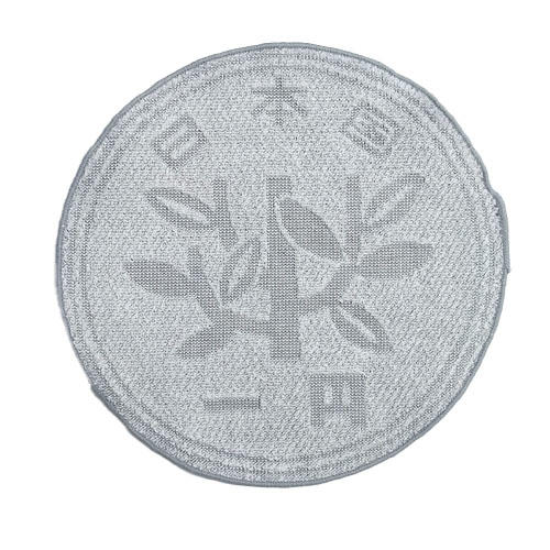 ジャガードハンカチ一円硬貨